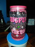 Pink honey drip snowglobe tumbler