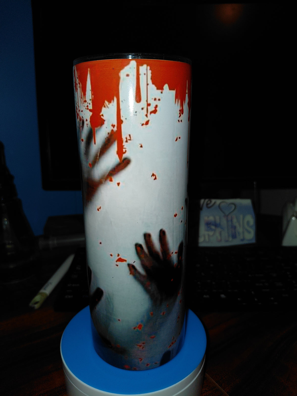 Scary hands in blood 20oz stainless steel tumbler