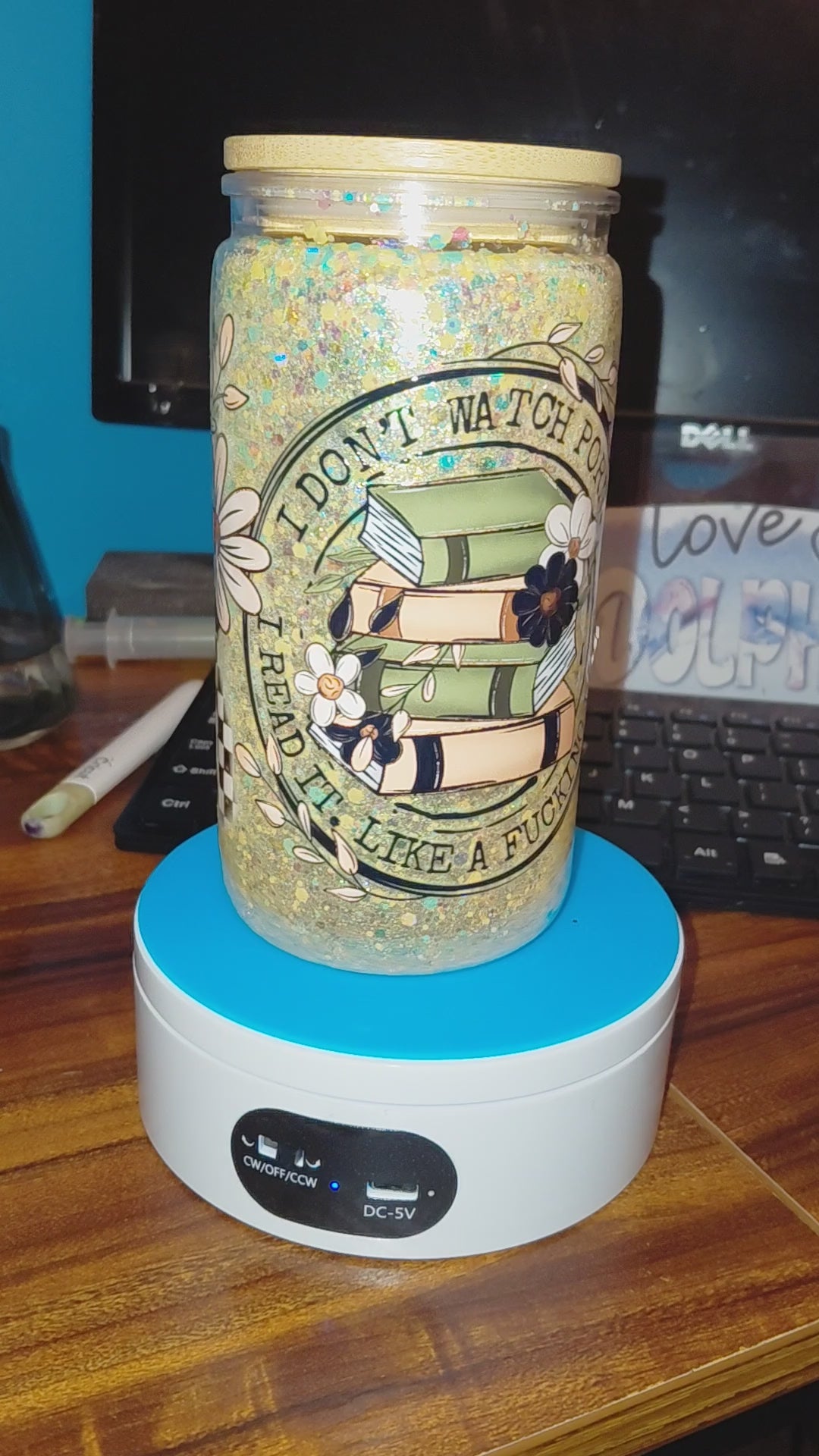 16oz dry glitter snowglobe